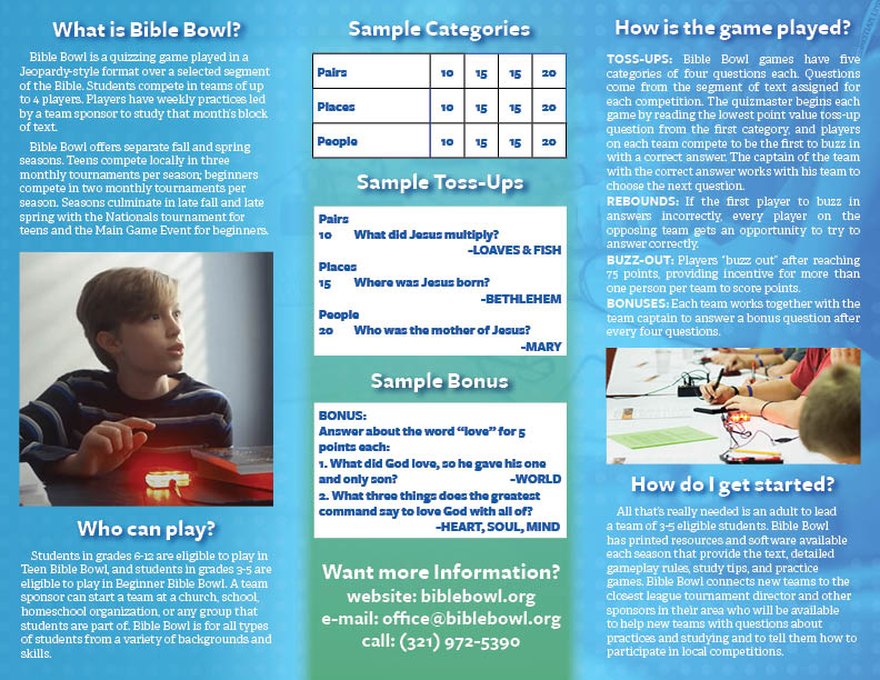 Brochure inside panels